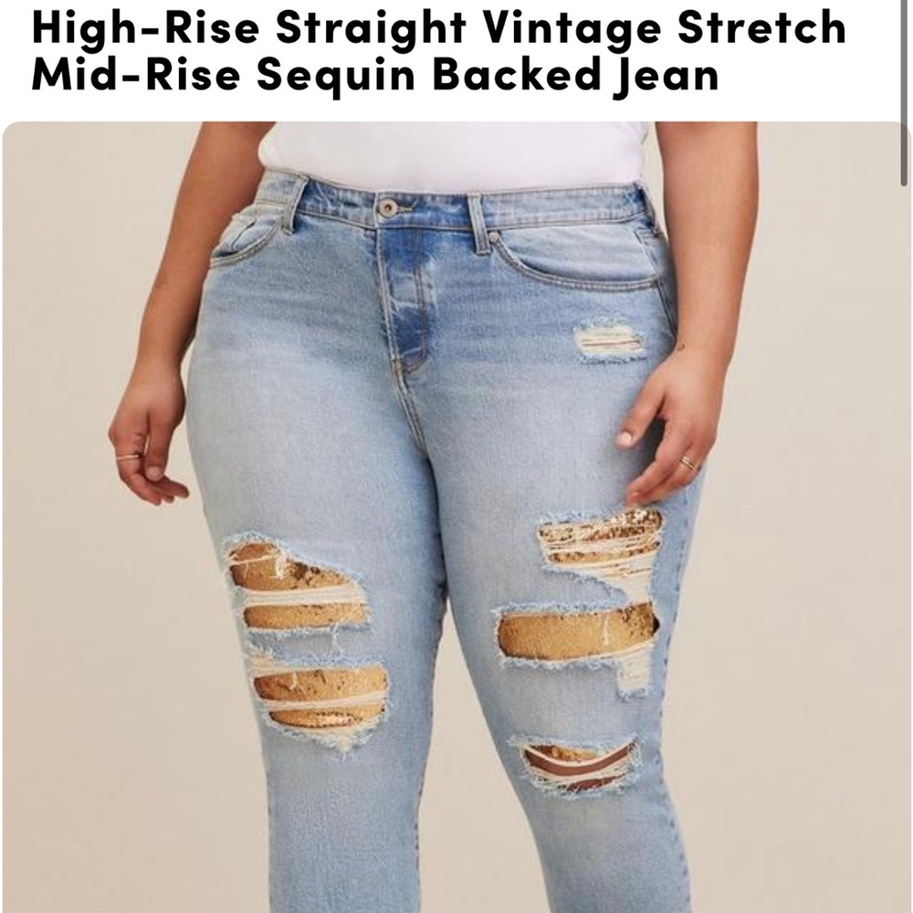 Torrid size 24 gold Glitter Jeans